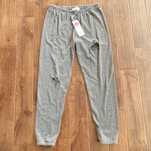 NWT Wildfox Rainbow Glitz Embellished Sweatpants
